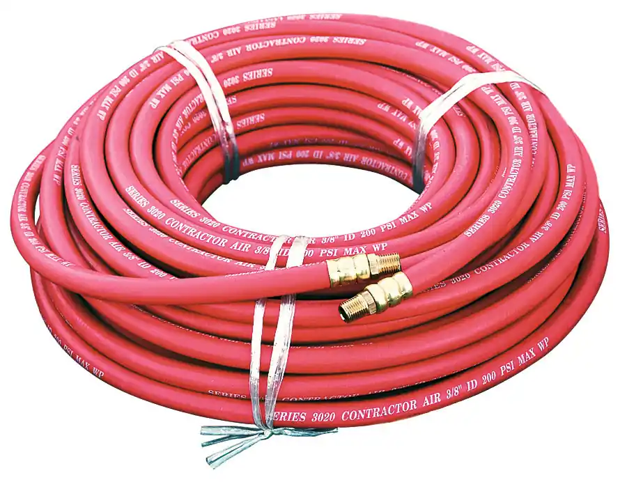 Bridgestone HosePower AR10038M2525MXF100BR 3/8 x 100' 200 PSI Rubber Air Hose