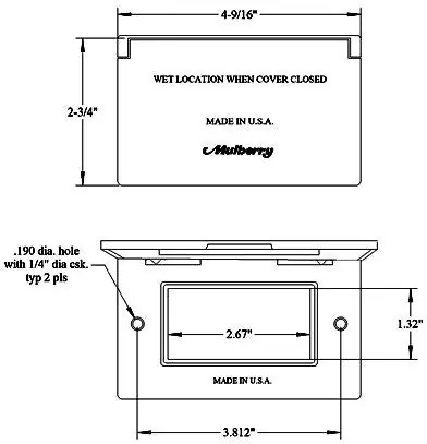 Mulberry Metal Products, Inc. 30451 Weather-Proof Gfi Cover