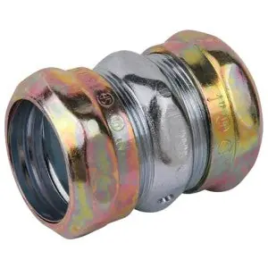 ABB (Thomas and Betts) TK113AN-RT Steel City Compression Coupling Zinc Plated Steel EMT Conduit Raintight 1 in.