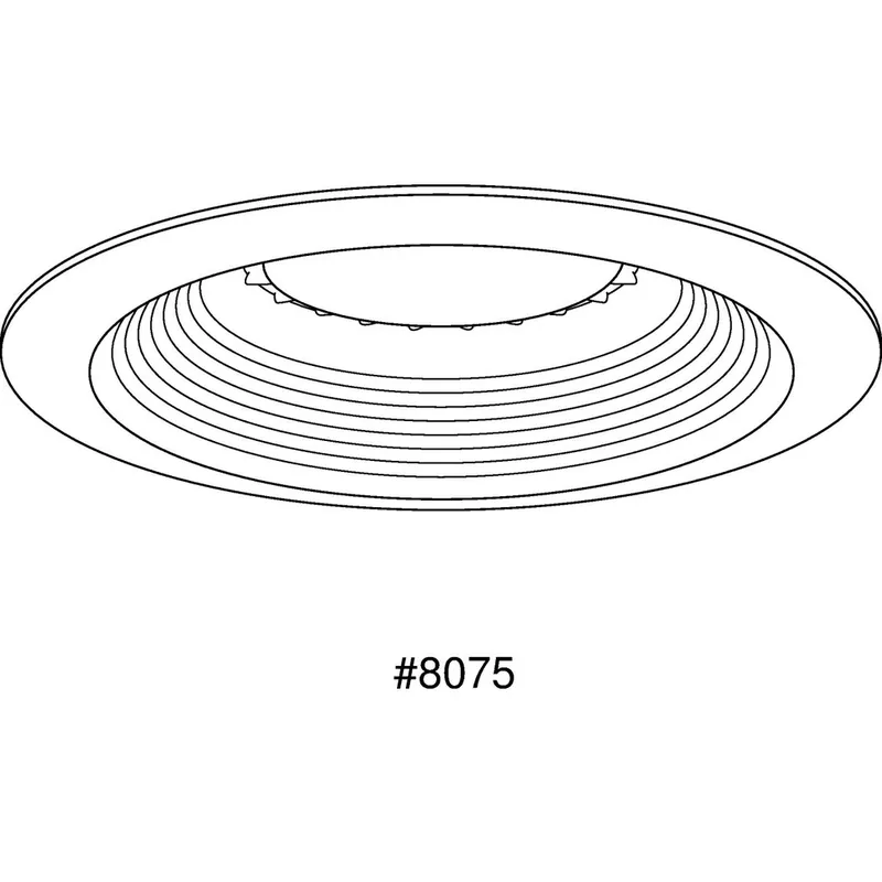 Hubbell P8075-28 Progress P8075-28 6 Long Neck Baffle Trim for 6 Housing