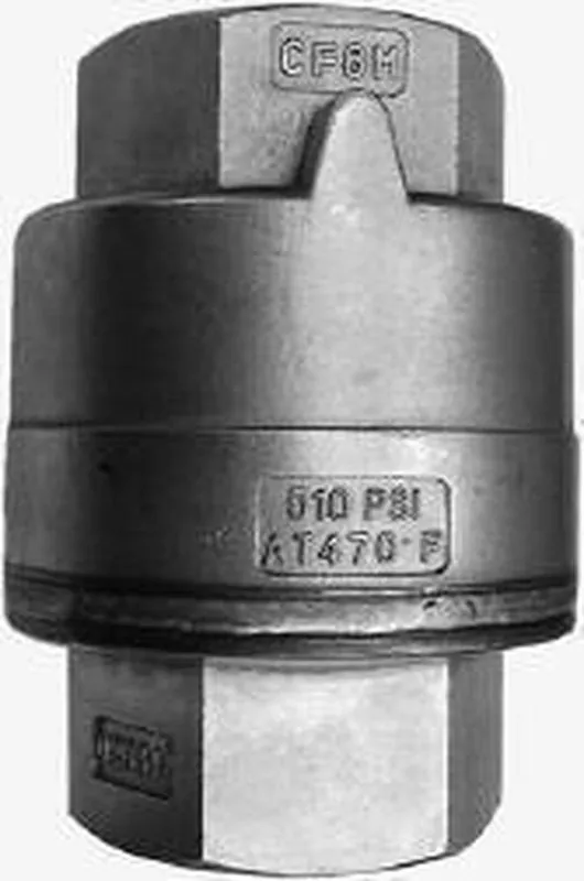 Watson McDaniel WSSCV-12-N-0 Model WSSCV 1/2 in Stainless Steel NPT Check Valve