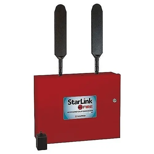 Napco SLE-MAXAI-CFBPS Napco SLE-MAXAI-CFB-PS StarLink Max Fire Cellular/IP Communicator with Locking Metal Enclosure AT&T 5G LTE-M Network Red