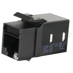 Ortronics OR-KT2J6-00 TechChoice Keystone Cat 6 Jack Black