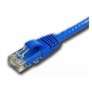 Lynn Electronics ECAT5-4PR-50-BLB Cat 5e 350 MHz Snagless Molded Boot Patch Cables 50 ft Blue