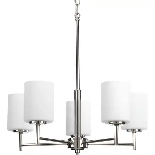 Progress P4319-104 Replay Collection Five-Light Nickel Chandelier