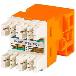 CommScope Uniprise 760237770 Cat 5e Unshielded RJ45 Modular Jack No Dust Cover Orange