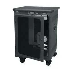 Middle Atlantic PTRK-1426MDK PTRK Series Rack 28 D X 34 3/4 H Wood Top Plexi Door