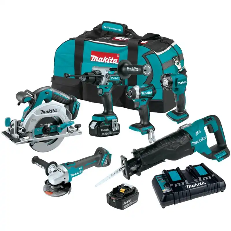 Makita USA XT616PT 18V LXT Lithium-Ion Brushless Cordless 6-Pc. Combo Kit