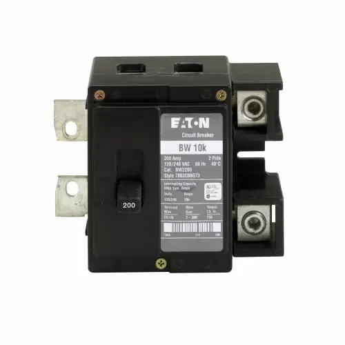 Cutler-Hammer Manufacturing Co. BW2200 Eaton Electrical BW2200 Type BW Circuit Breaker 200 A (Size) Replacement MPN