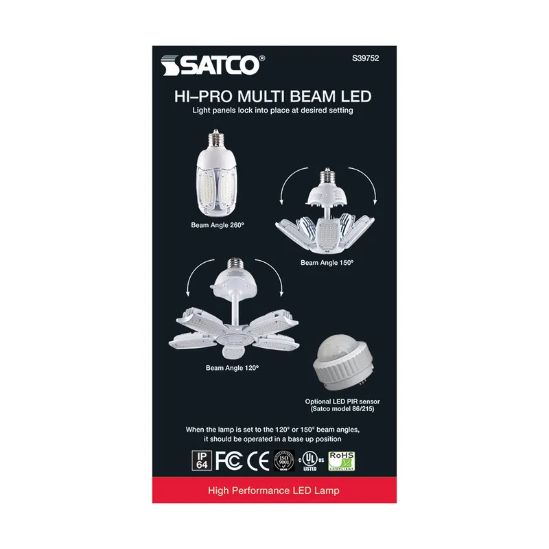 NUVO Lighting S39752 LED HID Replacement 60 Watt 5000K Mogul Extended Base Type B Ballast Bypass