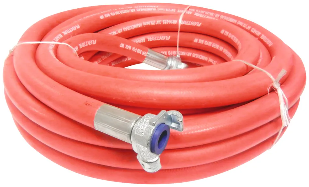 Bridgestone HosePower AR15075RDUUXF050PS 3/4 x 50' 300 PSI Red Air Hose with Coupler