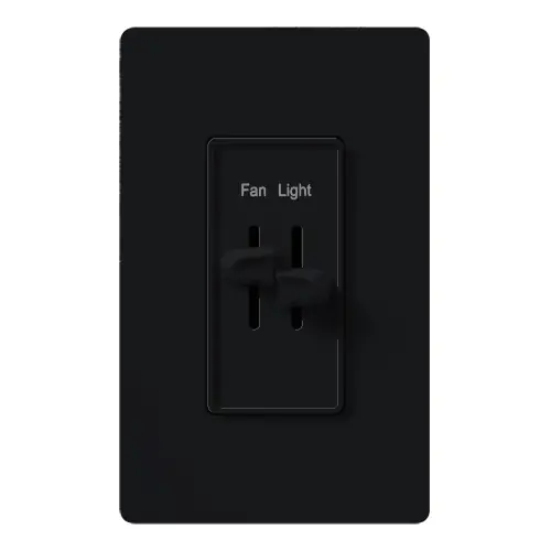 Skylark S2-LFSQ-BL 1.5 Amp 300 W 120 Volt Black 1-Pole Incandescent/Halogen Fan/Light Speed Control Dimmer