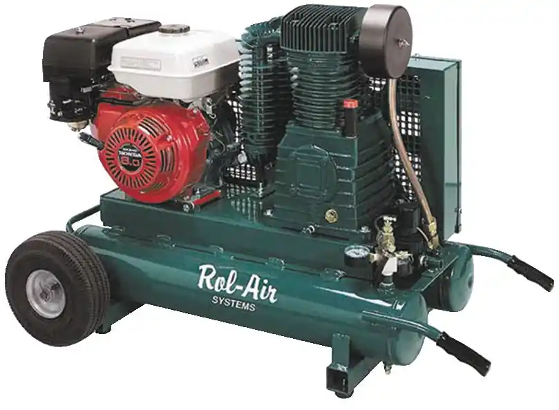 RolAir 8422K300001 9gal. 9HP Air Compressor Honda Gas Engine Portable