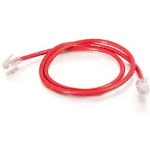 Quiktron 560-130-010RP CAT5e Patch Cable Red 10' No-Boot Patch Cord Rp