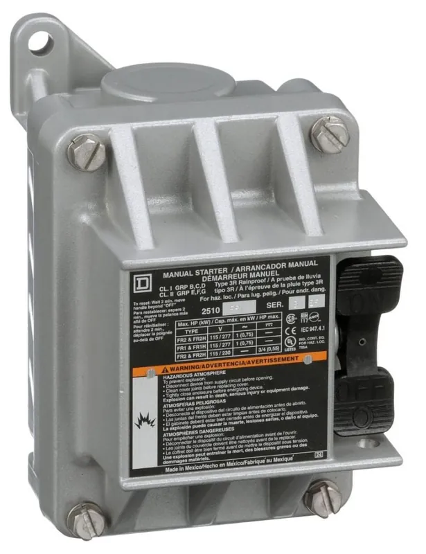 Square D 2510FR2 Manual Starter 277Vac