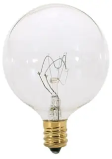 Satco S3885 Incandescent Lamp 40 Watt G16.5 Clear Lamp