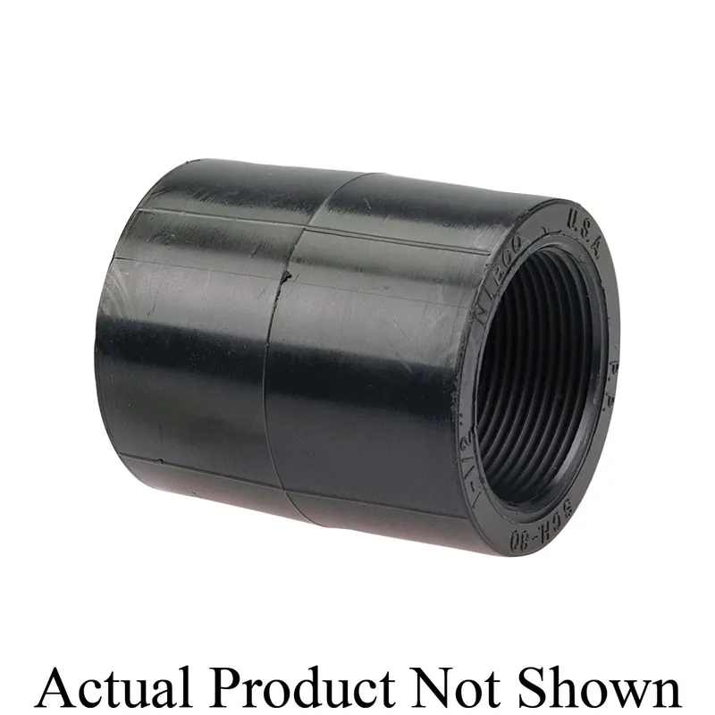 Chemtrol CC00550 Coupling, 1-1/4 in Nominal, FNPT End Style, SCH 80/XH, Polypropylene