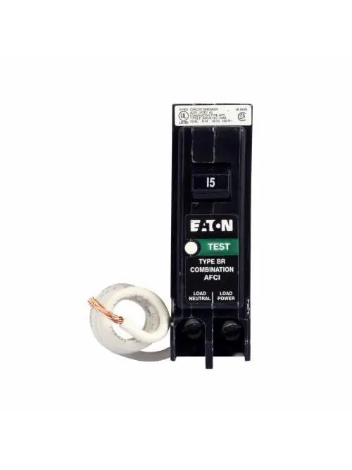 Cutler-Hammer Manufacturing Co. BRCAF115 Eaton Electrical 15 Amp 10 kAIC 1-Pole Combination AFCI Circuit Breaker