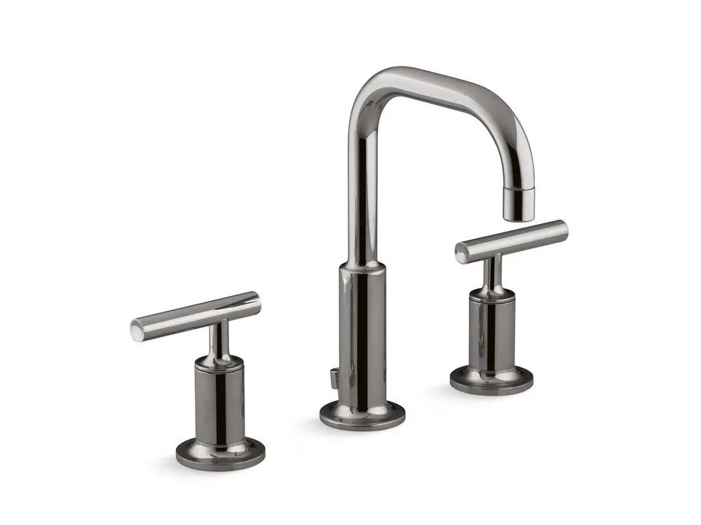 KOHLER 14406-4-TT Purist Two Handle Widespread Bathroom Sink Faucet in Vibrant Titanium