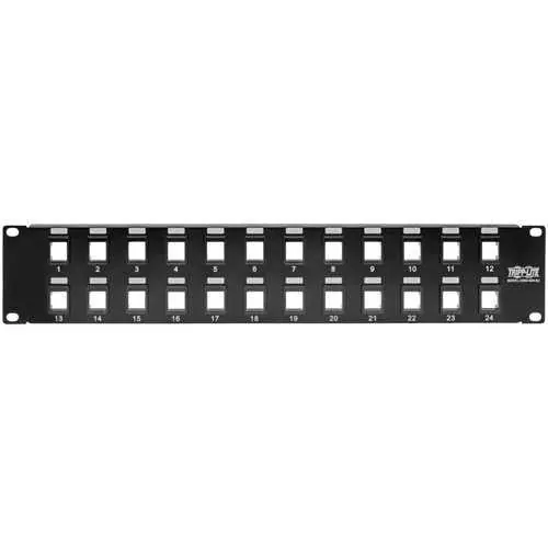 Tripp Lite N062-024-KJ 2U 24 Port Rackmount RJ45 Keystone, Multimedia Unshielded Patch Panel