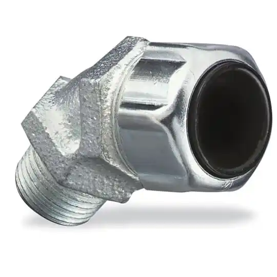 Thomas & Betts 4921 Strain Relief Connector 1/2 Inch 45 Degree Bend