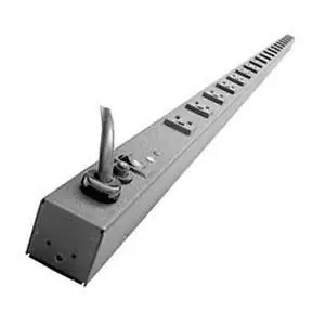 Chatsworth 12848-701 Power Strip 110-125V Single-Phase 15A 1.4 kW NEMA 5-15P 1 x 15A Breaker (24) 5-15R Outlets Black