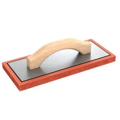 Bon 83-114 Red Rubber Float - 12 x 5 x 3/4 - Wood Handle