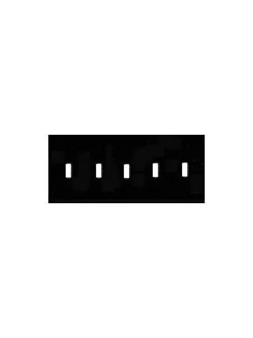 Mulberry Metal 97075 5-Gang Satin 430 Stainless Steel 5-Toggle Switch Wallplate