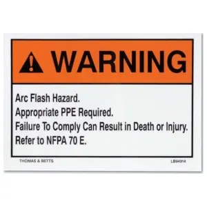 ABB LB94913 EZCODE® Self-Sticking Polyester Safety Labels 3-1/2 inches x 5 inches