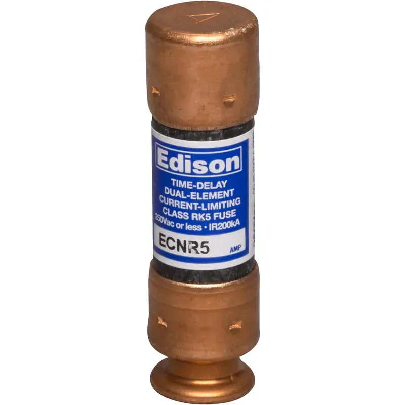 Edison ECNR5 5A ECNR Time-Delay Fuse, Class RK5, 250 VAC, 200 kAIC