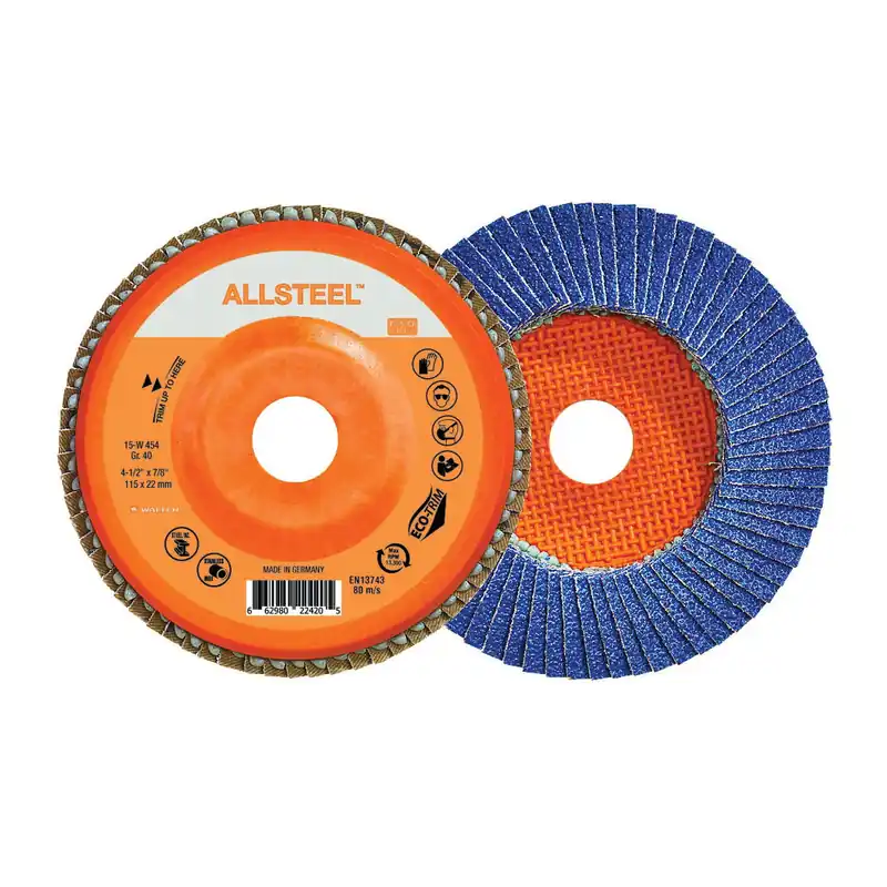 Walter Surface Technologies 15W454 ALLSTEEL 4-1/2 in Flap Disc
