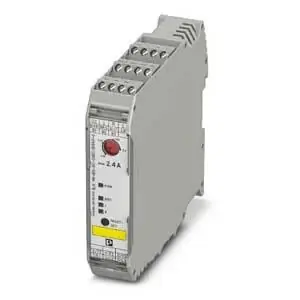 Phoenix Contact 2900414 ELR Series Hybrid Motor Starter DIN-Rail Mount 2.4A 24V dc Screw Connection Green 107 H x 22.5 W x 114 D mm