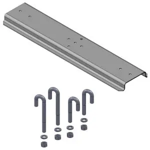 Chatsworth 12408-724 3 in. Channel Rack-To-Runway Mounting Plate Using J-Bolts 20 to 24 in.