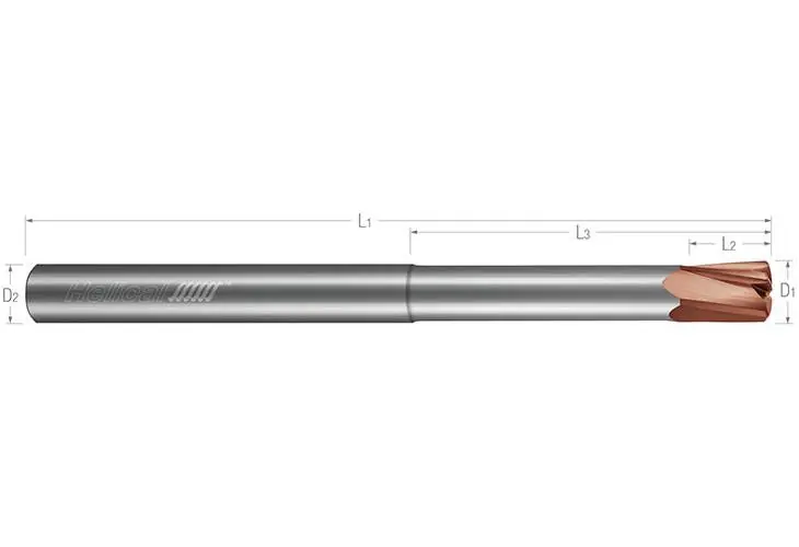 Helical 82672 High Feed E.M. 3/8 in Dia Cutting Tplus