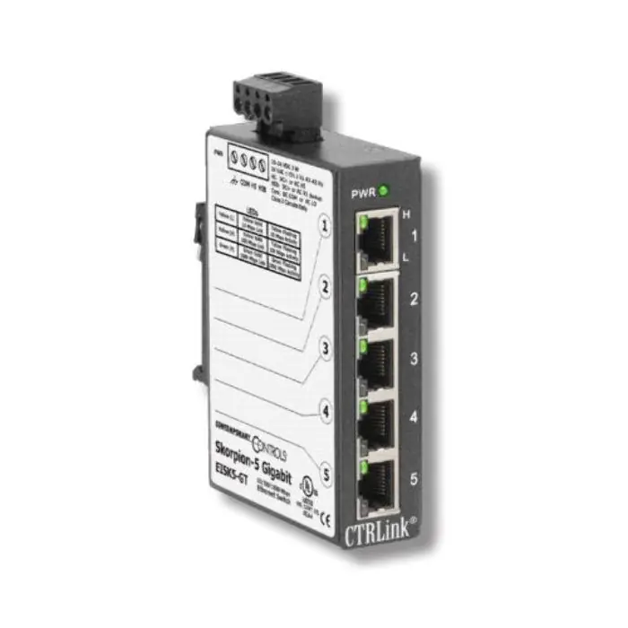 Contemporary Controls EISK5-GT Skorpion Unmanaged Switch DIN Rail