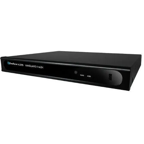 EverFocus VANGUARDII4X2H Hybrid Mode DVR, 4-Channel Analog and 2-Channel IP Support, H.265 H.264