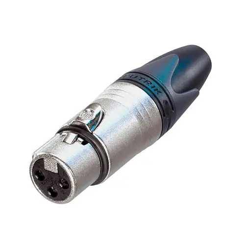 Neutrik NC3FXX-D XX Series 3-Pole Female Cable Connector, Silver Contacts, Nickel Housing