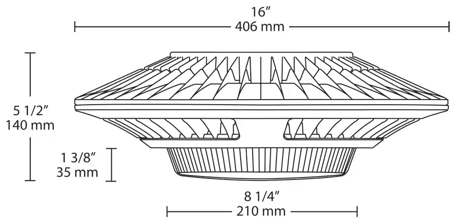 Rab Design Lighting GLED52W LED Ceiling Mount Light Fixture 52W