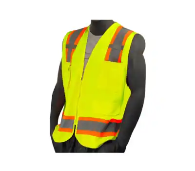 Mendocino Glove Company 75-3221/L Safety Vest High Visibility Orange