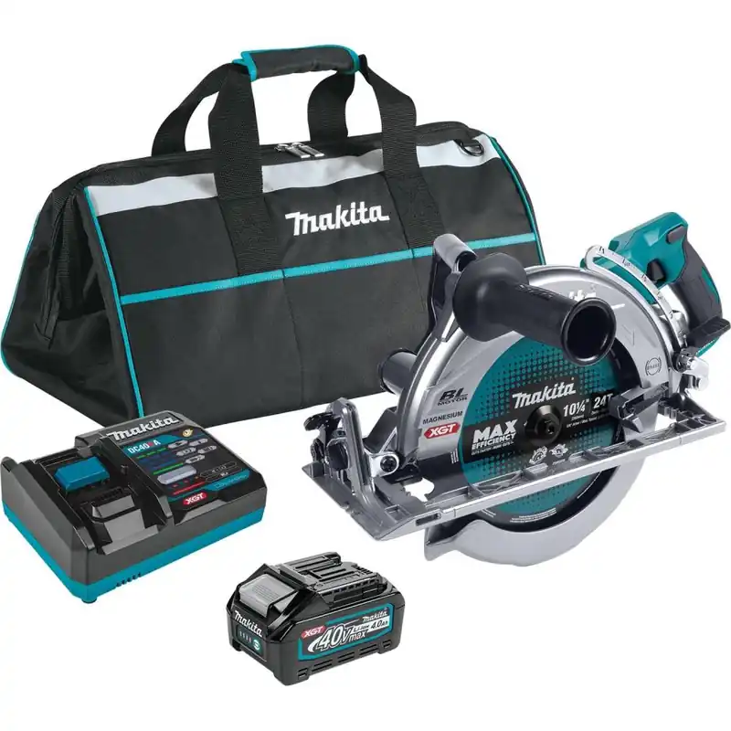 Makita USA GSR02M1 40V Max XGT Brushless Rear Handle 10-1/4 Circular Saw Kit