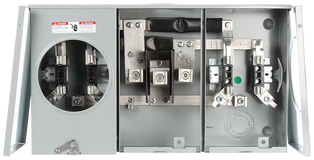 Talon UA2717-YPZA Siemens UA2717-YPZA 600 VAC 200 Amp 1-Phase 3-Wire 4-Jaw 2-Position Horn Bypass Ringless Meter Mounting Equipment