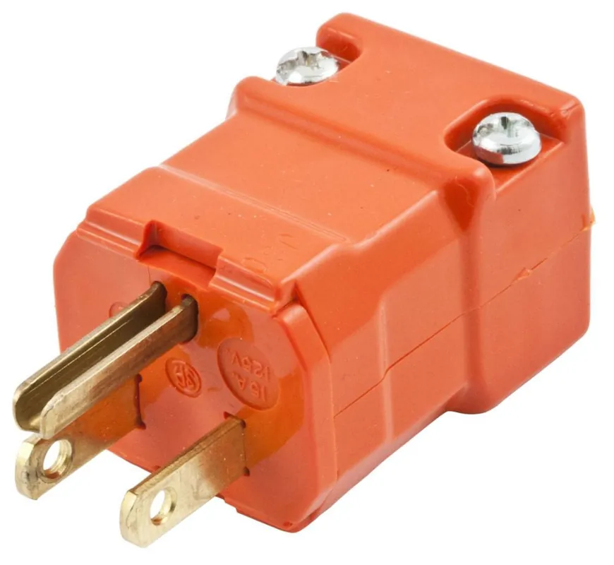 Hubbell HBL515PVO Straight Blade Valise Plug 15A 125V