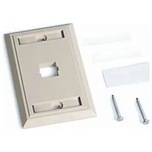 CommScope Systimax 108258419 One Port L-Type Flush Mount Faceplate Ivory