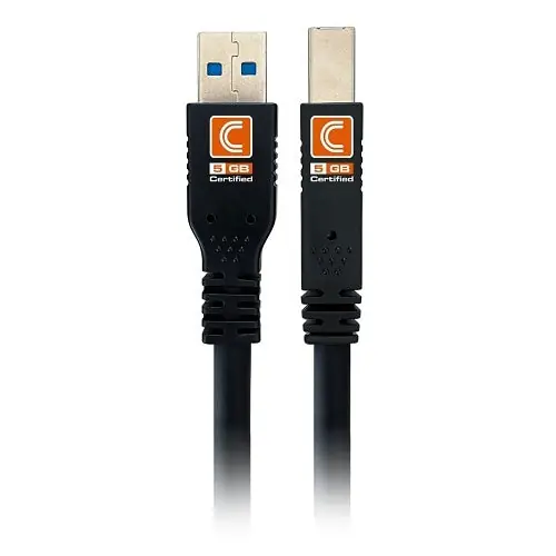 Comprehensive USB5G-AB-6PROBLK Pro AV/IT Integrator Series Certified Ultra-Flexible USB 3.0, 5G USB-A Male to USB-B Male Cable, 6'