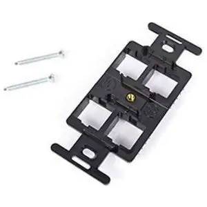 CommScope Systimax 106627763 Flush Mounted 4-Port Modular Mounting Frame Black