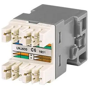 CommScope Uniprise 760237785 Cat 6 T568A/T568B Unshielded Modular Jack No Dust Cover Gray