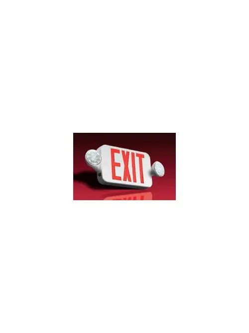 Thomas & Betts UQLXN500G-2LEDR 2-Lamp Green Thermoplastic Emergency LED Exit Sign