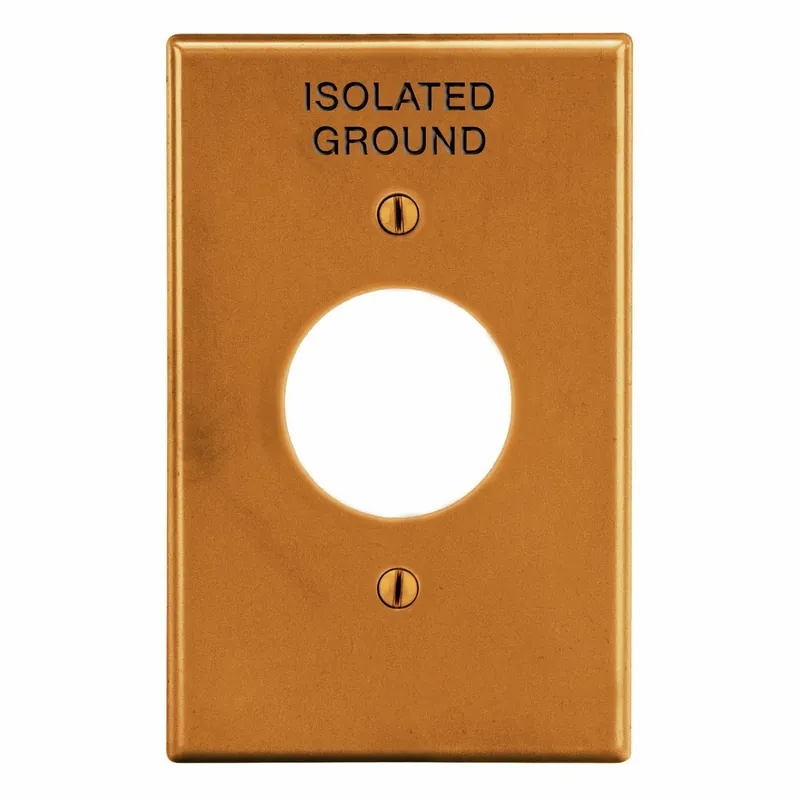 Hubbell Wiring Device - Kellems P7OIG Wallplate, 1.40 Opening- Isolated Ground