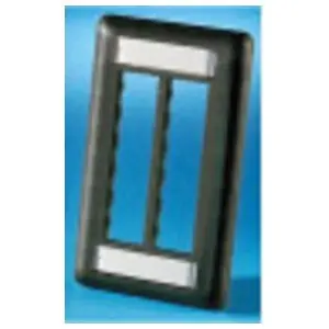 Ortronics OR-40300545-00 TracJack Plastic Faceplate 6-Port Single Gang Black