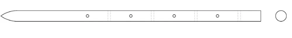 Leviat NS7830 30X7/8 Round Import Nail Stake